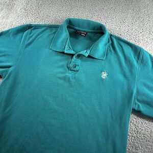 Vintage South Pole Polo Shirt Mens 2x Blue Green Y2K Streetwear‎ Collar Logo